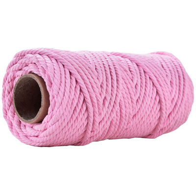 50m Dusty Pink Macrame Cord 5mm ISO9001 สายผ้าใบสีชมพู 3 สาย