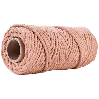 50m Dusty Pink Macrame Cord 5mm ISO9001 สายผ้าใบสีชมพู 3 สาย