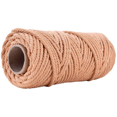 50m Dusty Pink Macrame Cord 5mm ISO9001 สายผ้าใบสีชมพู 3 สาย