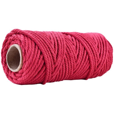 50m Dusty Pink Macrame Cord 5mm ISO9001 สายผ้าใบสีชมพู 3 สาย