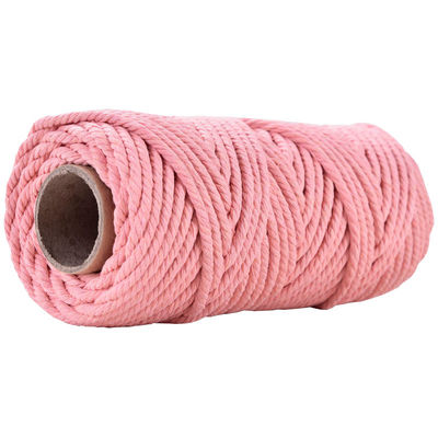 50m Dusty Pink Macrame Cord 5mm ISO9001 สายผ้าใบสีชมพู 3 สาย