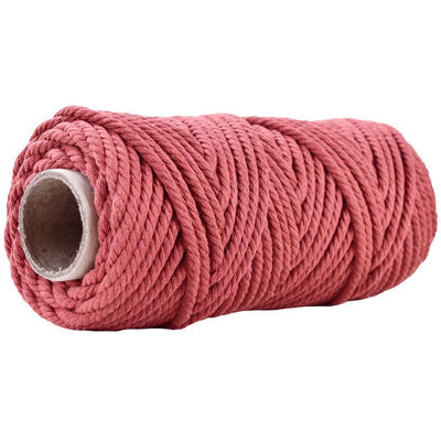 50m Dusty Pink Macrame Cord 5mm ISO9001 สายผ้าใบสีชมพู 3 สาย