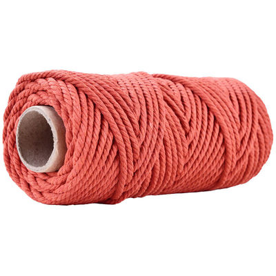 50m Dusty Pink Macrame Cord 5mm ISO9001 สายผ้าใบสีชมพู 3 สาย