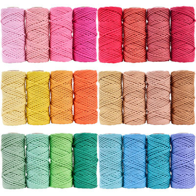 50m Dusty Pink Macrame Cord 5mm ISO9001 สายผ้าใบสีชมพู 3 สาย