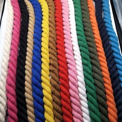 โรส 20 มิลลิเมตร สายผ้าใบบิด ISO14001 3 สาย Macrame