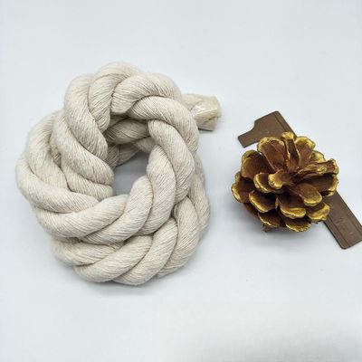 โรส 20 มิลลิเมตร สายผ้าใบบิด ISO14001 3 สาย Macrame