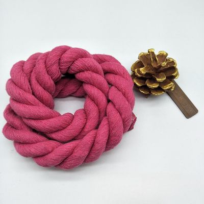 โรส 20 มิลลิเมตร สายผ้าใบบิด ISO14001 3 สาย Macrame