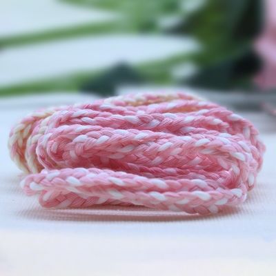 เสื้อผ้า 3 สาย Macrame Cord ส้ม สีขาว 5 มม 3 สาย สายผ้า