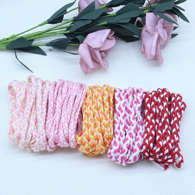 เสื้อผ้า 3 สาย Macrame Cord ส้ม สีขาว 5 มม 3 สาย สายผ้า