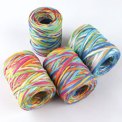สายกระดาษมืออาชีพ Diy Raffia 100m สายกระดาษผสมคริสต์มาส
