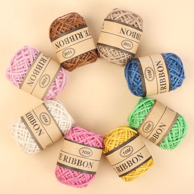 2 มิลลิเมตร Natural ปอกระเจา Rope 10 มิลลิเมตร Eco Friendly DIY Craft ปอกระเจา