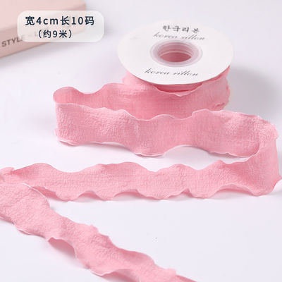 40 มิลลิเมตรของวาเลนไทน์ สี ปอกระเจา ริบบิ้น ลินน้าขอบขบวน ปอกระเจา ขัดแตะ ริบบิ้น