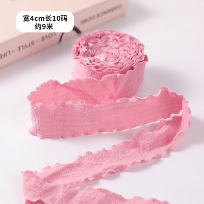 40 มิลลิเมตรของวาเลนไทน์ สี ปอกระเจา ริบบิ้น ลินน้าขอบขบวน ปอกระเจา ขัดแตะ ริบบิ้น