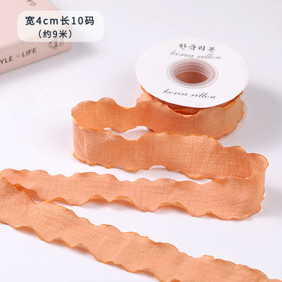40 มิลลิเมตรของวาเลนไทน์ สี ปอกระเจา ริบบิ้น ลินน้าขอบขบวน ปอกระเจา ขัดแตะ ริบบิ้น