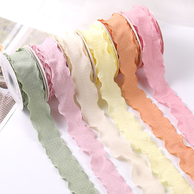 40 มิลลิเมตรของวาเลนไทน์ สี ปอกระเจา ริบบิ้น ลินน้าขอบขบวน ปอกระเจา ขัดแตะ ริบบิ้น