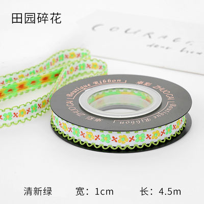 OEM ODM ดอกไม้ Jacquard Trim 10 มม-25 มม ดอกไม้ Jacquard ริบบิ้น