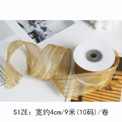 พอลิเอสเตอร์ 38 มม Organza ริบบิ้น สะอาดต่อสิ่งแวดล้อม สีชมพูเบา Organza ริบบิ้น