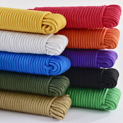 สีขาว สีม่วง การปีนสายเชือกด้วยเท้า 4 มม 6 มม 8 มม การปีนสายเชือก