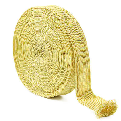 สายผูกไฟกันไฟ สีเหลือง 20 มม ความกว้าง Kevlar สายผูกท่อ