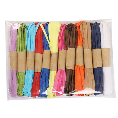 สายพิมพ์ 10m ที่มิตรต่อสิ่งแวดล้อม สายพิมพ์สีน้ําเงินเข้ม สาย Raffia สับสน ISO9001