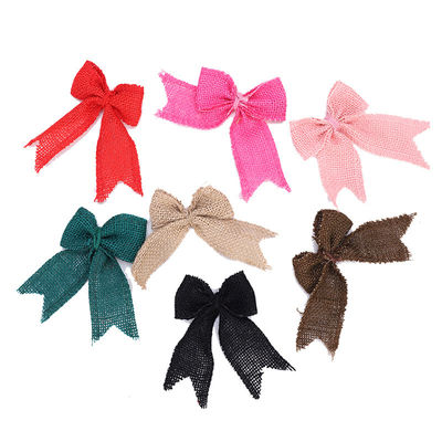 8cm*11cm ปอกระเจา ริบบิ้น Bow สีเขียว Rose แต่งงาน Burlap ริบบิ้น Bow