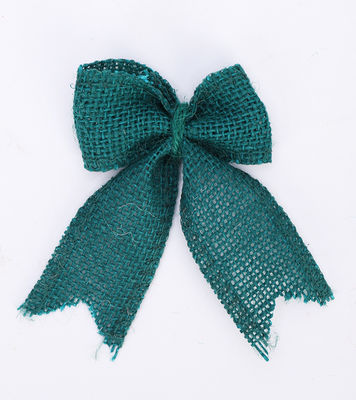 8cm*11cm ปอกระเจา ริบบิ้น Bow สีเขียว Rose แต่งงาน Burlap ริบบิ้น Bow