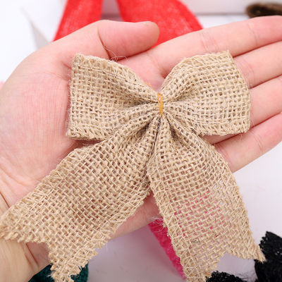 8cm*11cm ปอกระเจา ริบบิ้น Bow สีเขียว Rose แต่งงาน Burlap ริบบิ้น Bow