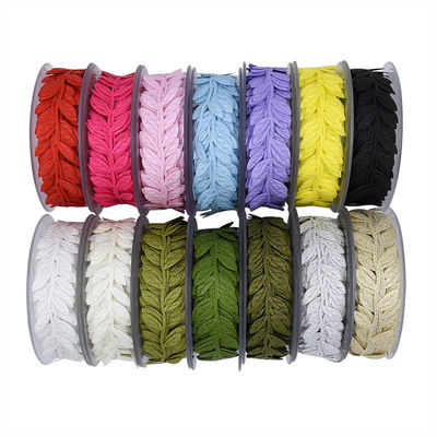 พลิเอสเตอร์ใบริบบอน อัลตรasonic สีแดง Poly ริบบิ้น สําหรับตกแต่งงานแต่ง