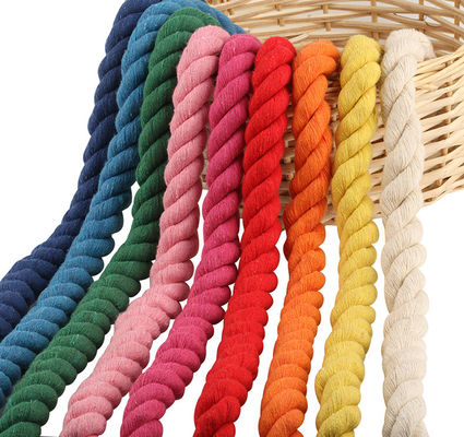 DIY สี ผ้าใบ คอร์ด Macrame 20 มม สี ผ้าใบ เชือกสําหรับงานฝีมือ