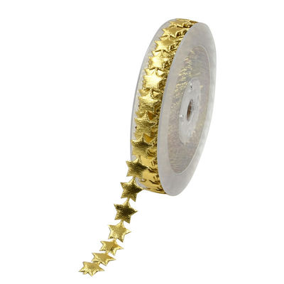 15mm*15m Ultrasonic Star Wired ริบบิ้น ลายเรียบ ลาย Jacquard ริบบิ้น