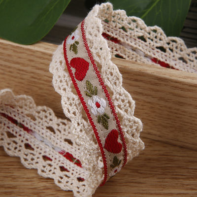 2.5 ซม. สร้อยขีดขอบ Flroal Jacquard Ribbon การบรรจุของขวัญ สร้อยพอลิเอสเตอร์สําหรับการบรรจุ