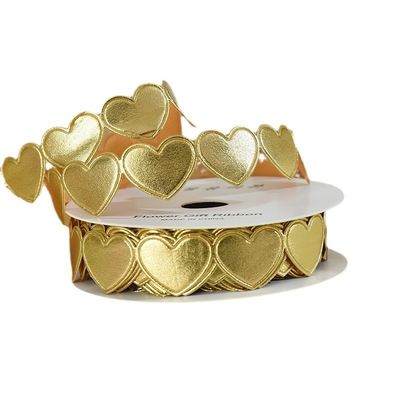 1.5cm*9m 2.5cm*9m Heart Shape วันวาเลนไทน์ พอลิเอสเตอร์ เครื่องรางของขวัญ สําหรับบรรจุของขวัญหรู