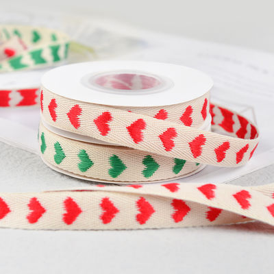 16mm*9m Heart Pattern Jacquard แรนด์ผ้าใบ สําหรับอุปกรณ์เสริมผ้า