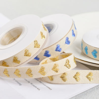 16mm*9m Heart Pattern Jacquard แรนด์ผ้าใบ สําหรับอุปกรณ์เสริมผ้า