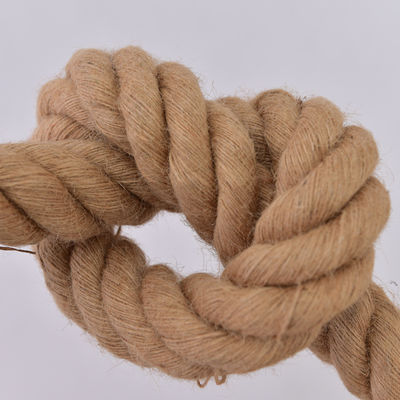 6 มิลลิเมตร-60 มิลลิเมตร สีเหลือง Jute 3 สายเชือกบิดที่ใช้ในเครื่องประดับหรือเชือกตกปลาทะเล