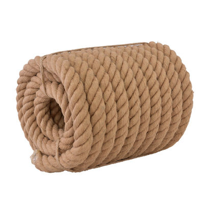 6 มิลลิเมตร-60 มิลลิเมตร สีเหลือง Jute 3 สายเชือกบิดที่ใช้ในเครื่องประดับหรือเชือกตกปลาทะเล